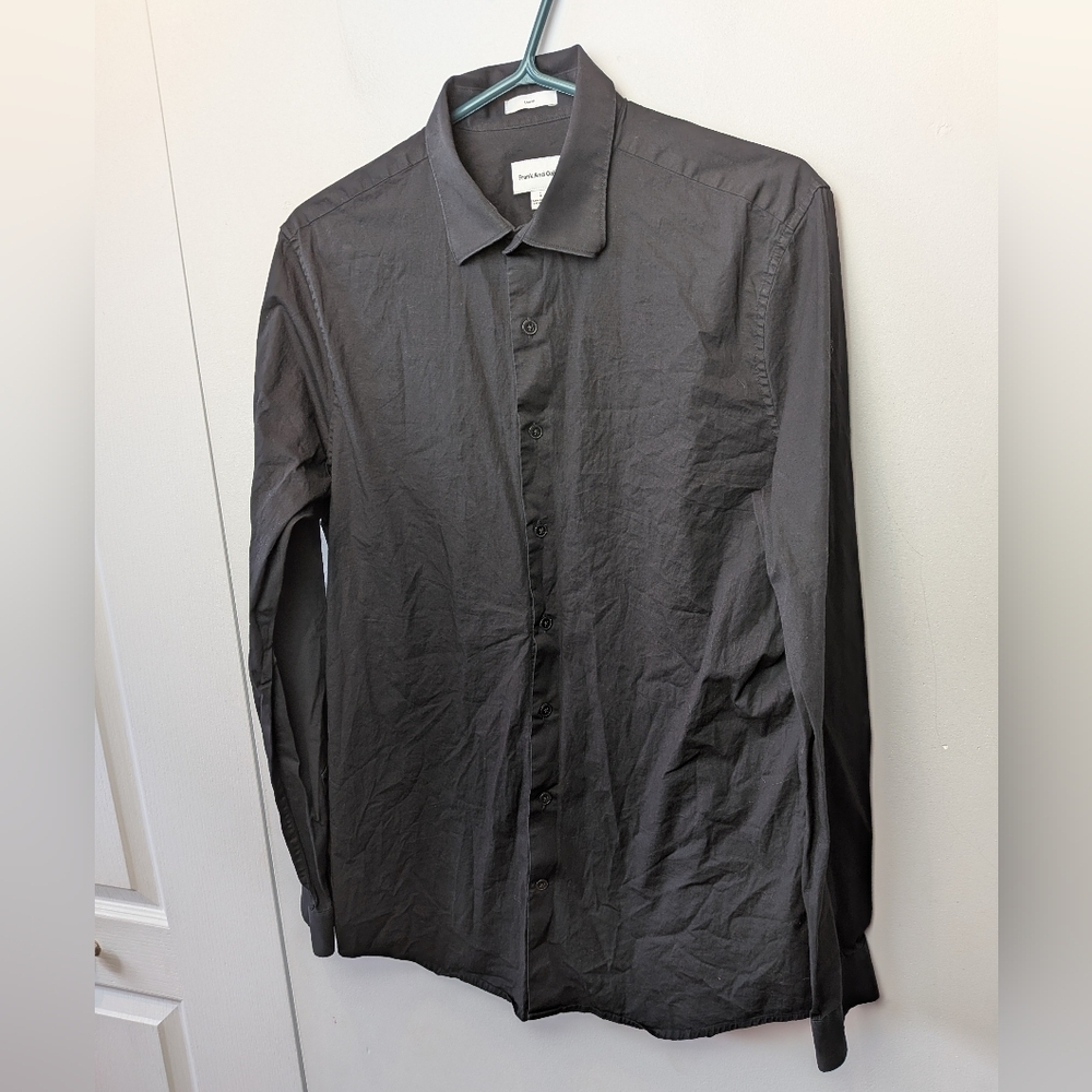 FRANK & OAK Button Down Shirt Men Size Large Model Laurier Basic Classic